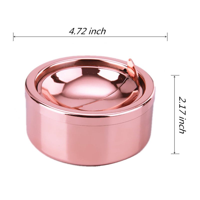 Zaoniy Outdoor Ashtrays with Lid, Ash Trays with Covers Outdoor, Ashtray Odorless, Ash Tray Sets for Cigarettes, Outside Covered Stainless Steel Iron Windproof Tabletop - Image 2